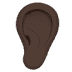 👂🏿 ear: dark skin tone display on Apple